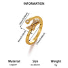 Women's Copper Zircon Butterfly Open Ring With Cute Animal Design And Gold Plated Finish Wholesale Fashion Jewelry