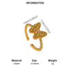 Women's Copper Zircon Butterfly Open Ring With Cute Animal Design And Gold Plated Finish Wholesale Fashion Jewelry