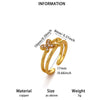 Women's Copper Zircon Butterfly Open Ring With Cute Animal Design And Gold Plated Finish Wholesale Fashion Jewelry