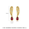 Women's Copper Zircon Drop Earrings With Creative Courtinspired Design And Elegant Statement Style