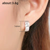Women's Copper Zircon Geometric Fivepointed Star Earrings Popular Jewelry Wholesale
