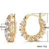Women's Copper Zircon Geometric Style Earrings
