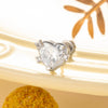 Women's Copper Zircon Heart Shape Earrings Set With Diamonds