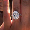 Women's Copper Zircon Oval Geometric Light Luxury Ring
