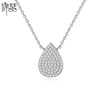 Women's Copper Zirconia Micro Inlaid Drop Pendant Necklace Fashion Jewelry With Regular Chain