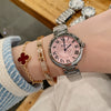 Women's Couple Quartz Watch Alloy Case Leather And Alloy Strap Round Dial Retro Roman Scale Leisure Style