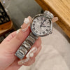 Women's Couple Quartz Watch Alloy Case Leather And Alloy Strap Round Dial Retro Roman Scale Leisure Style