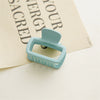 Women's Cream Color Square Hair Grab Clip With Baking Paint Spring And Summer Allmatch Hair Accessory