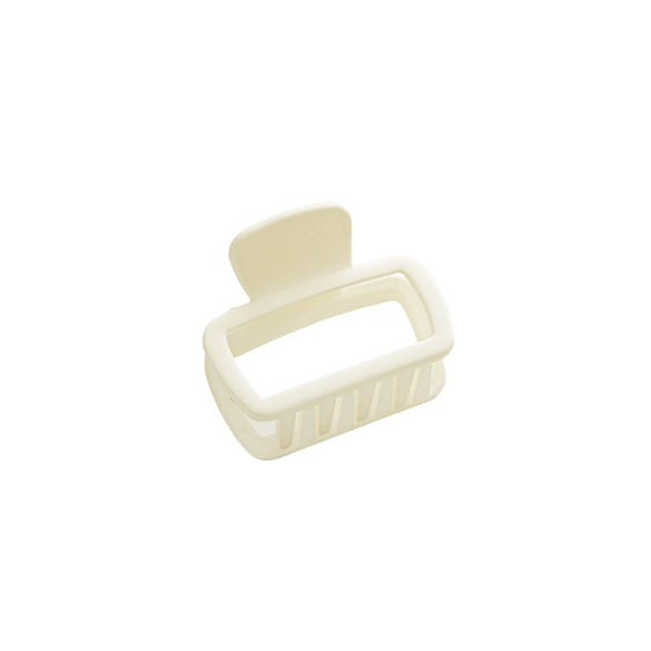 Women's Cream Color Square Hair Grab Clip With Baking Paint Spring And Summer Allmatch Hair Accessory
