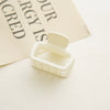 Women's Cream Color Square Hair Grab Clip With Baking Paint Spring And Summer Allmatch Hair Accessory