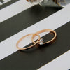 Women's Creative Fashion Two In One Titanium Steel Ring Set Electroplated Diamond Accent Couple Style Rings