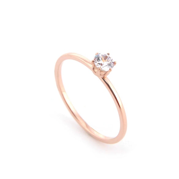 Women's Creative Fashion Two In One Titanium Steel Ring Set Electroplated Diamond Accent Couple Style Rings