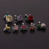 Women's Creative Fruit Style Stainless Steel Inlaid Zircon Earrings