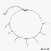 Women's Creative Love Butterfly Fivepointed Star Tassel Pendant Anklet In Stainless Steel With Light Luxury Style And Geometric Design