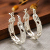 Women's Creative Simple Geometric Flower Copper Earrings With Electroplating