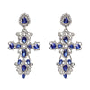 Womens Cross Rhinestone Alloy Earrings Nhjj122965