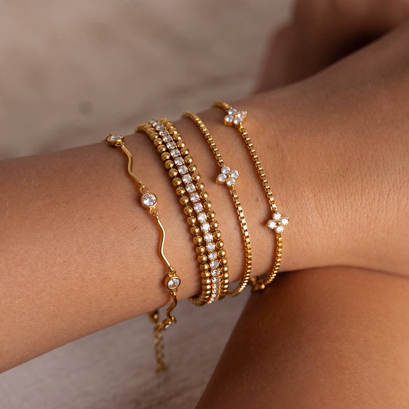 Women's Crossshaped Electroplated Stainless Steel Bracelet And Anklet Set With Cubic Zirconia And Rhinestone Embellishments