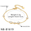 Women's Crossshaped Electroplated Stainless Steel Bracelet And Anklet Set With Cubic Zirconia And Rhinestone Embellishments