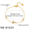 Women's Crossshaped Electroplated Stainless Steel Bracelet And Anklet Set With Cubic Zirconia And Rhinestone Embellishments