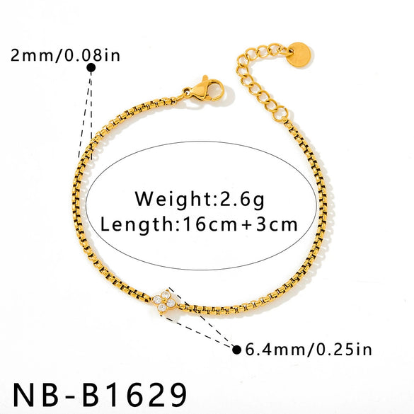 Women's Crossshaped Electroplated Stainless Steel Bracelet And Anklet Set With Cubic Zirconia And Rhinestone Embellishments