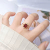Women's Crown Shaped Crystal Ring In S925 Sterling Silver With Natural Colored Gemstones Topaz Citrine Amethyst