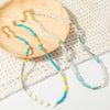 Women's Crystal Beaded Handmade Shell Necklace With Flower Pattern
