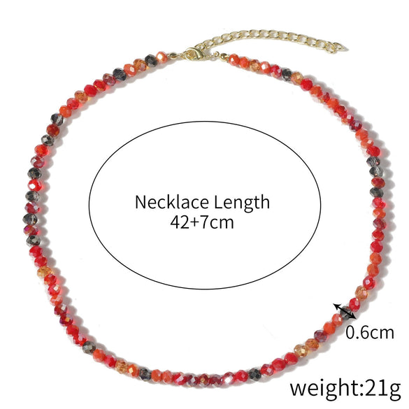 Women's Crystal Beaded Handmade Shell Necklace With Flower Pattern