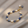 Women's Crystal Bracelet With Dongling Jade And Freshwater Pearl Simple Distinctive Baroque Style
