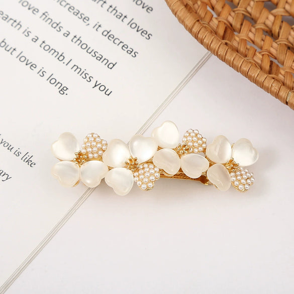 Women's Crystal Diamond Hair Clip With Electroplating Top Clip For Ponytail Accessory