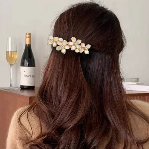 Women's Crystal Diamond Hair Clip With Electroplating Top Clip For Ponytail Accessory