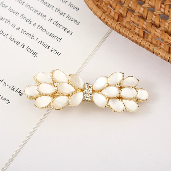 Women's Crystal Diamond Hair Clip With Electroplating Top Clip For Ponytail Accessory