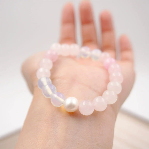 Women's Crystal Geometric Handmade Sweet Colorful Single Circle Beaded Bracelet