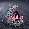 Women's Crystal Moon Brooch Alloy Accessories For Sweaters Autumn And Winter Diamond Design Simple Personality Corsage