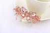 Women's Crystal Tassel Bow Rhinestone Ponytail Hairpin With Electroplating And Animal Style