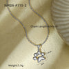 Women's Cute Animal Cat Paw Stainless Steel Necklace With 18K Gold Electroplating