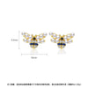 Women's Cute Bee Earrings With Zirconium And Pearl Accents Electroplated Copper Animal Jewelry