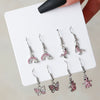 Women's Cute Cartoon Alloy Earrings Set With Diamonds Animal Zodiac Pattern Electroplated