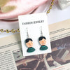 Women's Cute Cartoon Doll Earrings Creative Resin And Plastic Jewelry For Wholesale