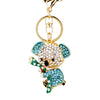 Women's Cute Cartoon Koala Bear Metal Keychain With Diamond Encrusted As Business Gifts