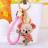 Women's Cute Cartoon Koala Bear Metal Keychain With Diamond Encrusted As Business Gifts