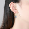 Women's Cute Cat Earrings Electroplated Copper Animal Jewelry With Zircon And Tourmaline Accents Fashion Gift