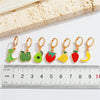 Women's Cute Fruit Dinosaur Irregular Alloy Earrings With Electroplated Finish Creative Fashion Jewelry