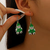 Women's Cute Puppy And Kitten Acrylic Christmas Earrings With Electroplated Animal Design And Gold Ear Needles