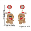 Women's Cute Snowman Bear Earrings Alloy Electroplated Jewelry With Stainless Steel Posts Minimalist Highend Style