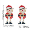 Women's Cute Snowman Bear Earrings Alloy Electroplated Jewelry With Stainless Steel Posts Minimalist Highend Style