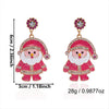 Women's Cute Snowman Bear Earrings Alloy Electroplated Jewelry With Stainless Steel Posts Minimalist Highend Style