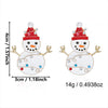 Women's Cute Snowman Bear Earrings Alloy Electroplated Jewelry With Stainless Steel Posts Minimalist Highend Style