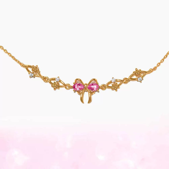 Women's Cute Sweet Bracelet Copper Plastic Love Zircon Butterfly Bow Set With Diamonds