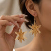 Women's 3D Christmas Tree Earrings With Electroplated Alloy Design And Stainless Steel Ear Hooks
