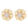 Women's 3D Flower Crystal Earrings With Environmentally Friendly Electroplated Metal Elegant Fairy Inspired Design